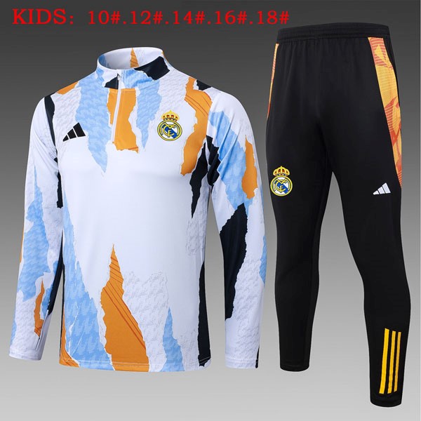 Ninos Sudadera De Training Real Madrid 2025/26 Azul Blanco